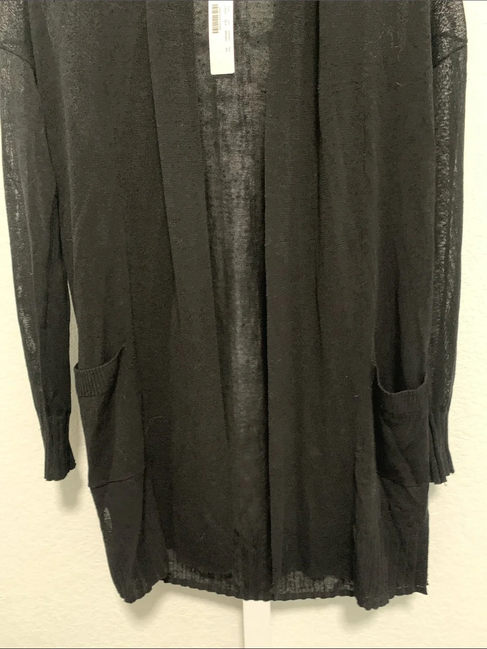 NWT J. Crew Black Gauzy Open-Front Cardigan